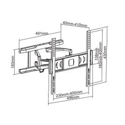 Auna Bras De Fixation TV LED & LCD LDA03-446 Bras Pivotant - Support Mural -Audio-et-HiFi Soldes 10005407 yy 0007 titel schema schwenkarm wandhalter auna lcd 503a