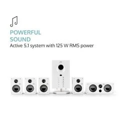 Auna Systèmes D´enceintes 5.1 Areal 525 WH Soundsystem 5.1 -Audio-et-HiFi Soldes 10022257 yy 0004 logo auna Areal 525 WH weiss 5 1 Lautsprechersystem