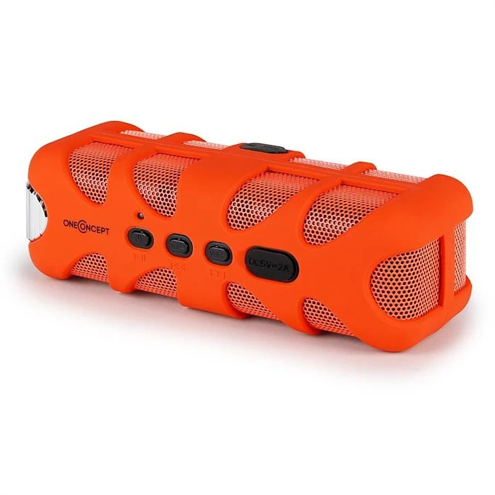 OneConcept Multimedia Orange Know Enceinte Bluetooth 7 OneConcept Multimedia Orange Know Enceinte Bluetooth – Image 5