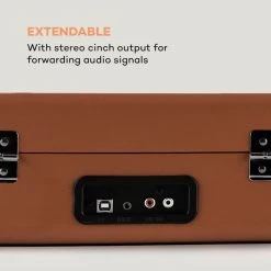 Auna Multimedia [second Choix] Peggy Sue Platine Vinyle Rétro -Audio-et-HiFi Soldes 10027040 uk 0005 logo Auna Peggy Sue Retro Plattenspieler LP USB braun