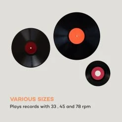 Auna Multimedia [second Choix] Peggy Sue Platine Vinyle Rétro -Audio-et-HiFi Soldes 10027040 uk 0006 logo Auna Peggy Sue Retro Plattenspieler LP USB braun