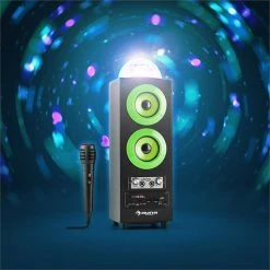 Auna Multimedia [second Choix] DiscoStar Green Enceinte Bluetooth -Audio-et-HiFi Soldes 10028849 0003 ambiente2 auna DiscoStar Green Bluetooth Lautsprecher reedit v2