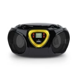 Auna Lecteurs CD & MP3 Roadie CD Boombox -Audio-et-HiFi Soldes 10029814 yy 0005 front auna Roadie Boombox CD AM FM Radio USB BT schwarz