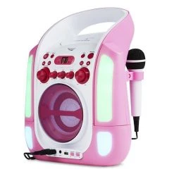 Auna Multimedia [second Choix] Kara Illumina Chaîne Karaoké -Audio-et-HiFi Soldes 10030549 yy 0005 front Auna Kara Illumina Karaoke with LED pink 1