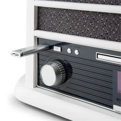 Auna Multimedia Chaîne Stéréo Rétro Belle Epoque 1908 DAB -Audio-et-HiFi Soldes 10030660 yy 0005 detail auna Retro Microanlage DAB USB CD MP3 Vinyl wood