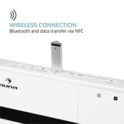 Auna Multimedia [second Choix] Chaîne Stéréo Verticale V-20 DAB -Audio-et-HiFi Soldes 10031467 0006 logo auna V20 DAB Vertikal Stereoanlage weiss reedit