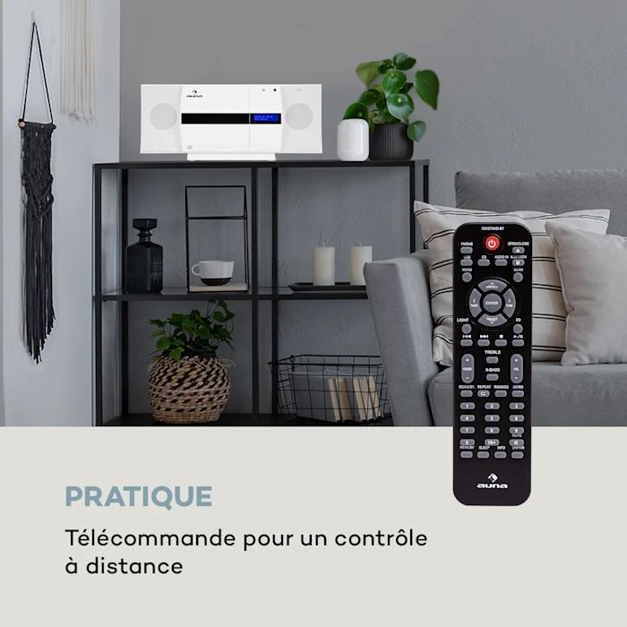 Auna Multimedia Chaîne Stéréo Verticale V-20 DAB 4 Auna Multimedia Chaîne Stéréo Verticale V-20 DAB – Image 2