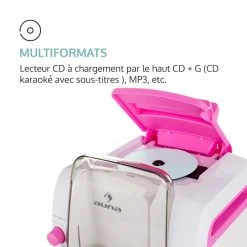 Auna Multimedia Kara Liquida BT Chaîne Karaoké - Blanc/rose -Audio-et-HiFi Soldes 10031561 fr 0005 logo