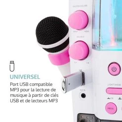 Auna Multimedia Kara Liquida BT Chaîne Karaoké - Blanc/rose -Audio-et-HiFi Soldes 10031561 fr 0006 logo