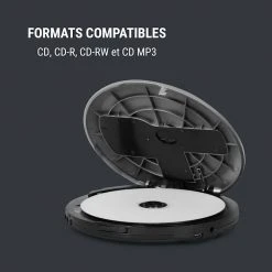 OneConcept Lecteurs CD & MP3 CDC 100MP3 Discman Lecteur CD LCD ASP Amplification Des Basses 2x1,5V - Argenté -Audio-et-HiFi Soldes 10031566 fr 0004 logo