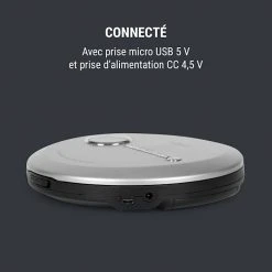 OneConcept Lecteurs CD & MP3 CDC 100MP3 Discman Lecteur CD LCD ASP Amplification Des Basses 2x1,5V - Argenté -Audio-et-HiFi Soldes 10031566 fr 0006 logo