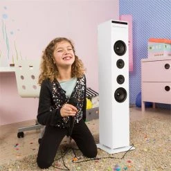 Auna Multimedia Karaboom CD Tour Karaoké Blanche -Audio-et-HiFi Soldes 10032106 yy 0003 ambient auna Karaboom CD Karaoke Turm weiss