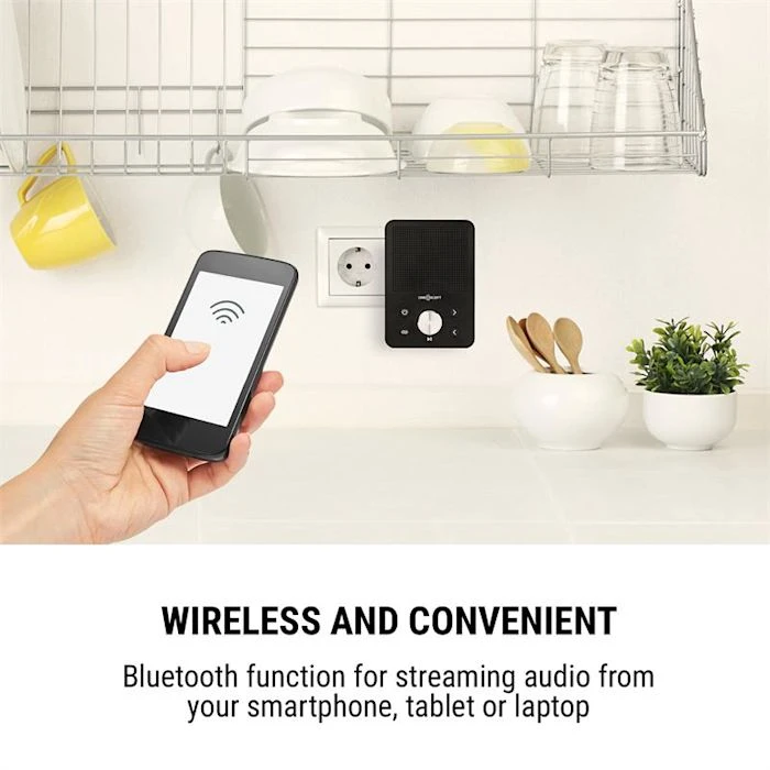 OneConcept Radios Bluetooth Plug+Play FM Radio Pour Prise Murale – Image 2