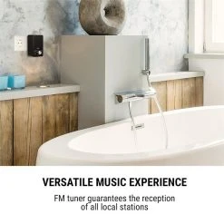 OneConcept Radios Bluetooth Plug+Play FM Radio Pour Prise Murale -Audio-et-HiFi Soldes 10032323 yy 0004 logo oneConcept Plug Play FM Steckdosen Radio schwarz