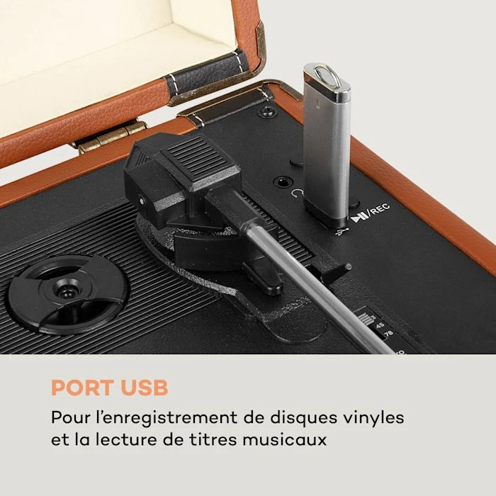 Auna Platines Retro Jerry Lee BT Platine Vinyle 7 Auna Platines Retro Jerry Lee BT Platine Vinyle – Image 5