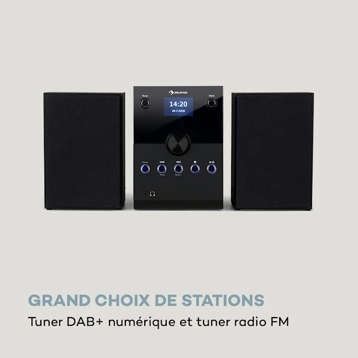 Auna Multimedia MC-30 DAB Micro Chaîne Stéréo 20W Max. 5 Auna Multimedia MC-30 DAB Micro Chaîne Stéréo 20W Max. – Image 3