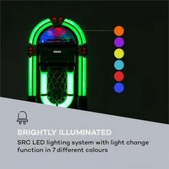 Auna Jukeboxes Graceland DAB Jukebox -Audio-et-HiFi Soldes 10033773 yy 0006 logo auna Graceland DAB Jukebox Holzoptik