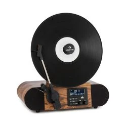 Auna Multimedia Verticalo SE DAB Platine Vinyle Rétro