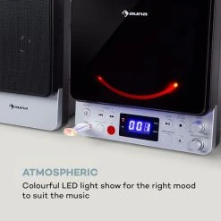 Auna Multimedia Microstar Sing Micro Système -Audio-et-HiFi Soldes 10035303 uk 0006 logo auna vertical Microsystem Karaoke BT CD G USBMP3BK