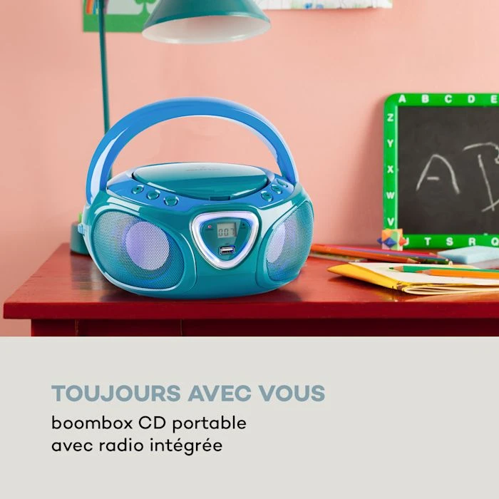 Auna Lecteurs CD & MP3 Roadie CD Boombox 4 Auna Lecteurs CD & MP3 Roadie CD Boombox – Image 2