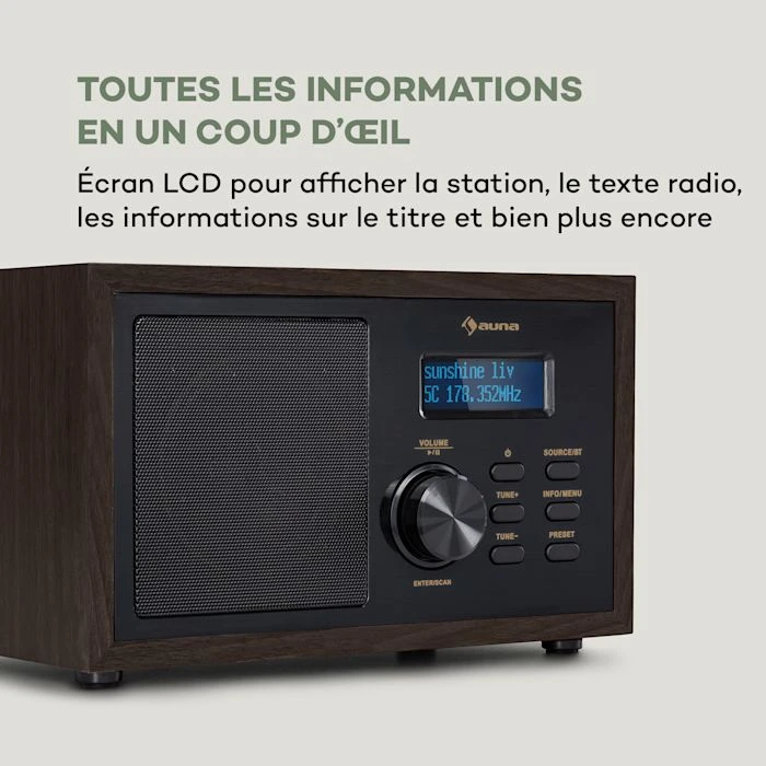 Auna Radios Numériques Radio DAB+/FM D'ambiance 7 Auna Radios Numériques Radio DAB+/FM D'ambiance – Image 5